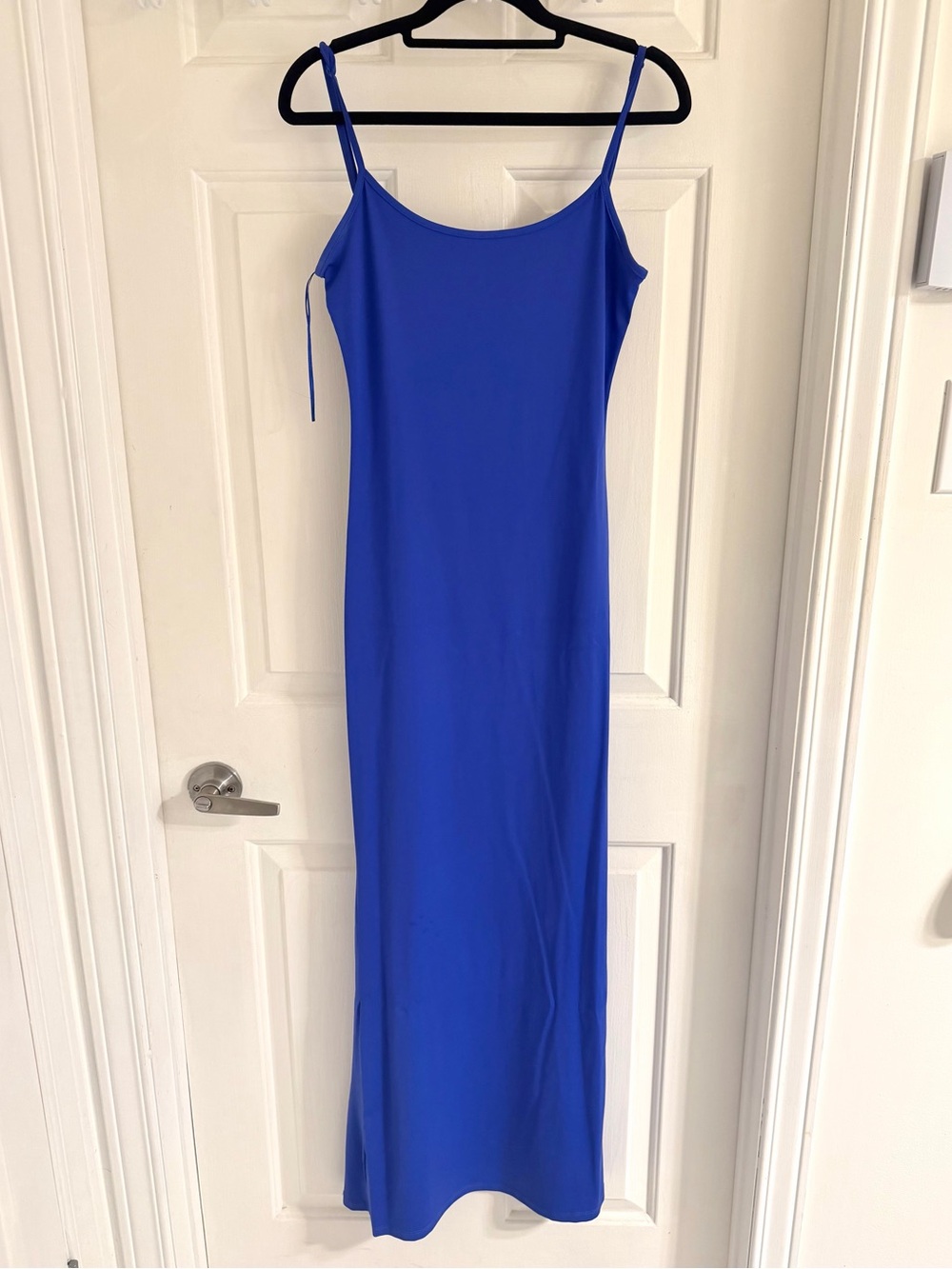 Bershka Royal Blue Fitted Maxi Dress